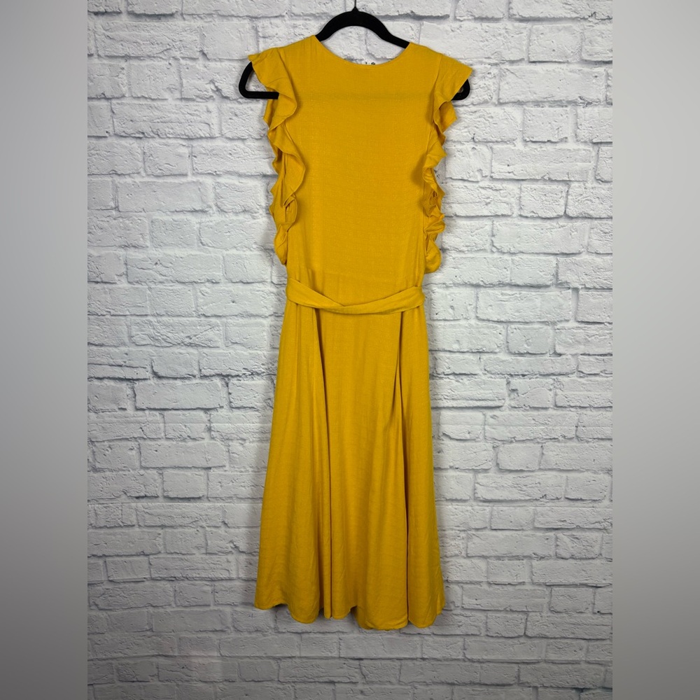 1.STATE Ruffled Midi Dress size M - Picture 5 of 6